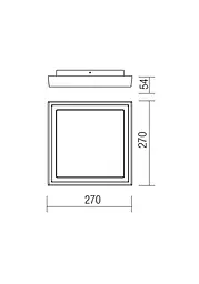 Стельовий світильник BEZEL PL M LED 25W IP54 DB 3000K (SQ) (5.1.2) Redo 9188 - мініатюра 2