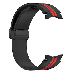 Ремінець для Samsung Galaxy Watch 4 44mm - чорно-червоний ширина кріплення 20мм силікон Watchbands Cls-line-black (W36-2WB10289017) - мініатюра 2