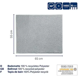 Килимок для ванної Kela Maja 65x55x1.5 см світло-рожевий (23538) - мініатюра 3