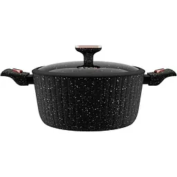 Каструля Bollire Sicilia, з кришкою, чорна, 28 см, 6 л (BR-1504)