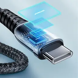 Дата кабель Joyroom S-1230K1 Type-C to Type-C 60W (1.2m) Чорний - мініатюра 2