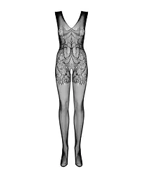 Бодістокінг Obsessive Bodystocking F234 S/M/L, абстрактний малюнок, глибоке декольте - мініатюра 5