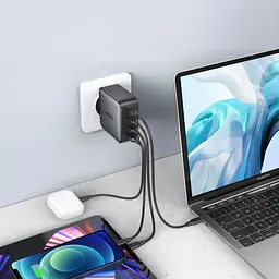 Зарядний пристрій 4xUSB 100W (3xUSB-C+USB-A) Gan Tech Fast GAN Charger чорний CD226 Ugreen (40747) - мініатюра 6