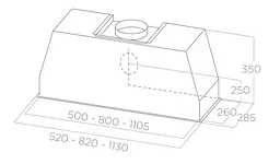 Витяжка Elica CT35 PRO GME IX/A/60 - мініатюра 4