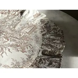 Серветка під тарілку Ecotton Duck Beige водовідштовхувальна кругла з рюшами 43 см (25576) - мініатюра 4