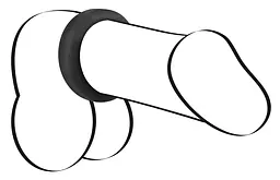 Ерекційне кільце Black Velvets Cock Ring 3.2 см чорний - мініатюра 10