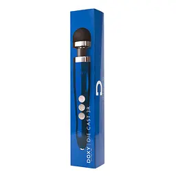 Вібромасажер DOXY Die Cast 3R - Blue Flame, дуже потужний, перезаряджуваний, металевий корпус - мініатюра 4
