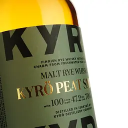 Віскі Kyro Peat Smoke Malt Rye Finnish Whisky 47.2% 0.7 л в подарунковій коробці - мініатюра 4