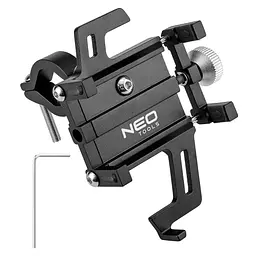 Тримач для смартфона на велосипед, алюмінієвий, Neo Tools, діапазон 5,5–9,5 см