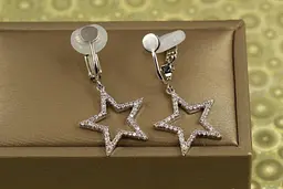 Сережки кліпси Xuping Jewelry Велика зірка 3,5 см сріблясті - мініатюра 2