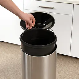 Відро для сміття МVM з кришкою та педаллю 30 л (BIN-16 30L SS) - мініатюра 8