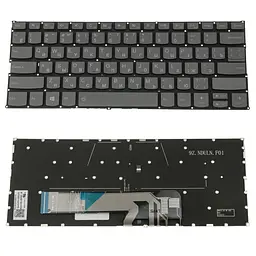 Клавіатура для ноутбука LENOVO (Yoga 530-14ARR 530-14IK ) rus темно-сірий без фрейма підсвічування клавіш