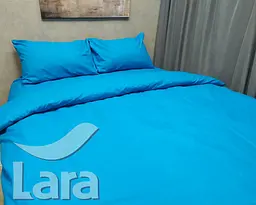 Постільна білизна LARA бязь d11189d Turquoise двоспальна - мініатюра 2