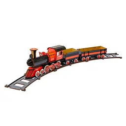 Дерев'яний 3D конструктор Потяг PuzzleOk Puz-00924 231 деталь  - мініатюра 6