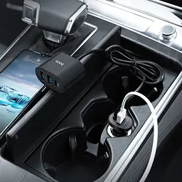 Адаптер автомобільний Hoco Companheiro Front and Rear Seat Z35 азу 3USB + 1Type-C - мініатюра 4