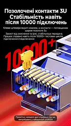 Мережевий кабель Ethernet UGREEN NW153 1,5 м патч-корд RJ45 штекер на RJ45 штекер Cat 8 до 40 Гбіт/с екранований F/FTP в обплетенні жили з чистої міді 2000 МГц чорний (80430) - мініатюра 5