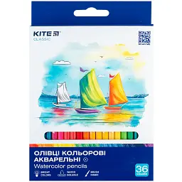 Олівці кольорові акварельні Kite Classic 36 шт. (K-1052) - мініатюра 4