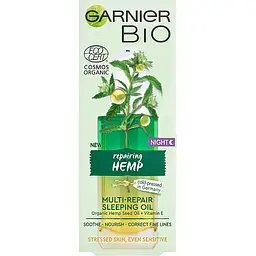 Нічна олія Garnier Skin Naturals Bio з ефірною олією коноплі 30 мл (C6428600) - мініатюра 2