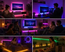 Гнучка світлодіодна стрічка RGB USB 20 м / RGB стрічка / USB LED стрічка + пульт - мініатюра 2