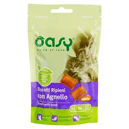 Ласощі для котів Oasy Treats подушечки з ягням 60 г - мініатюра 2