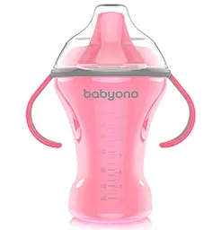 Чашка-непроливайка BabyOno Natural Nursing з твердим носиком, 260 мл, рожевий (1457)