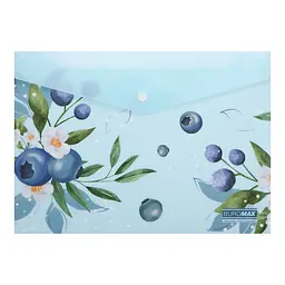 Папка-конверт А4 на кнопці BLUEBERRY ARABESKI морська хвиля BM.3943-17 BUROMAX матовий напівпрозорий пластик (4823126816296) - мініатюра 2