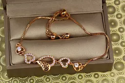 Браслет Xuping Jewelry регульований щаслива сім'я на бігунці золотистий
