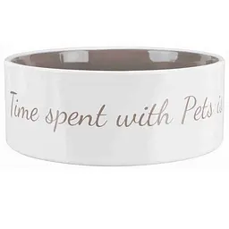 Миска для собак Trixie Pet's Home керамічна сіро-коричневий Ø 12 см 300 мл TX-25053 - мініатюра 2