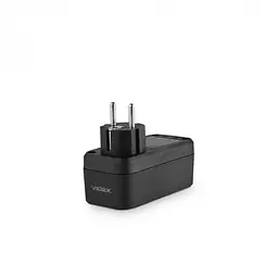 Мережевий адаптер Videx Oncord з/з 1п 2.4 A 2 USB+USB-C black (VF-AD1G2U1C-B) - мініатюра 6