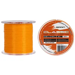 Волосінь Brain Classic Carp Line (solid orange) 600 м 0.30 мм 20 lb 8.8 кг
