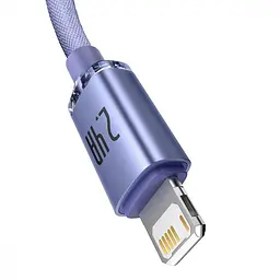 Кабель Baseus Crystal Shine Series Fast Charging Lightning 2.4A (2m) purple (CAJY000105) - мініатюра 6