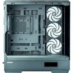 Корпус Zalman P50 DS, Black, Mid Tower, без БЖ, для ATX / Micro ATX / Mini ITX, 1xType-C / 2xUSB 3.0, макс. CPU - 178 мм / VGA - 435 мм, 4x120 мм ARGB, бічна та передня панелі із загартованого скла, LCD екран (CPU / GPU / Time) - мініатюра 7