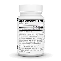 Амінокислота Source Naturals Acetyl L-Carnitine 500 мг 30 таб - мініатюра 2