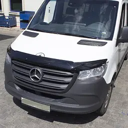 Дефлектор капоту мухобійка Mercedes-Benz Sprinter (907) 2018-2025 Євро Кріплення (Vip Tuning) - мініатюра 2
