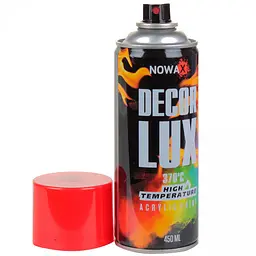 Акрилова високотемпературна фарба Nowax 370° Спрей 450 мл Червона (flame red/ral3000) - мініатюра 2