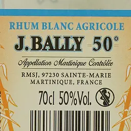 Ром J.Bally Blanc Agricole Martinique 50% 0.7 л - мініатюра 4