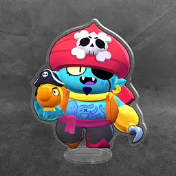 Акрилова колекційна фігурка Brawl Stars Джин (Gene) у скіні «Пірат» 10 см