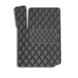 Килимок водія для Citroen C2 2003-2010 Екошкіра с подпятником 1 шт (Rombus)