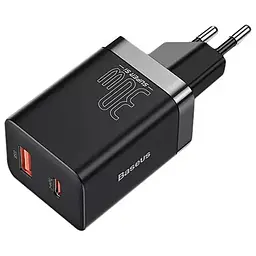 Super Si Pro Quick Charger PD30W+QC3.0 (1USB-A/1C) (CCSUPP-E) Black Baseus teh0029612 - мініатюра 2