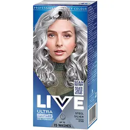 Краска для волос Schwarzkopf Live Ultra Brights 098 Steel Silver