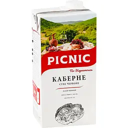 Напій винний Picnic Каберне по Карпатськи червоне сухе 1 л - мініатюра 2