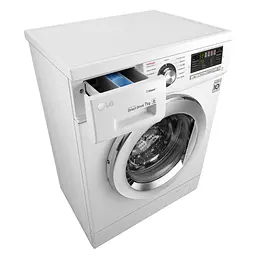 Пральна машина LG з фронтальним завантаженням F1296HDS3, 7кг, 1200, A+++, Пар, глибина 44см, Дисплей, Інвертор, Білий (F1296HDS3) - мініатюра 9