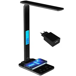 LED лампа настільна Media-Tech LEDITOU MT222K, 4W 6500K, 15W QI з вбудованим WRL, чорна - мініатюра 8