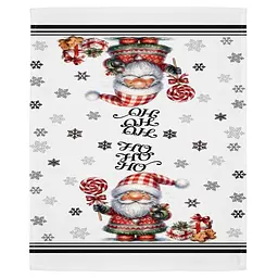 Набір рушничків для кухні Ardesto Christmas Santa сірий 38 х 63 см 2 шт. (ART3863SN)