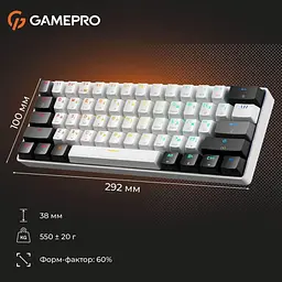 Клавіатура GamePro Genesis Infinity MK130 (MK130BW) - мініатюра 11