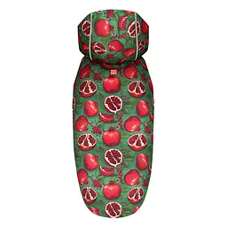 Дощовик-накидка з капюшоном для собак WAUDOG Clothes, малюнок "Гранати", XS, А 26-29 см, B 32-41 см, С 21-26 см - мініатюра 3