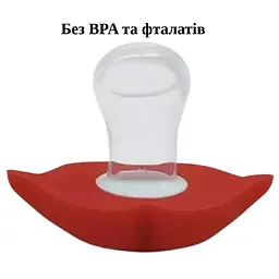 Набір силіконового дитячого посуду Cheeks для прикорму на присосках із харчового силікону темно-рожевий + Силіконова соска пустушка ортодонтична губи для новонароджених червона - мініатюра 12