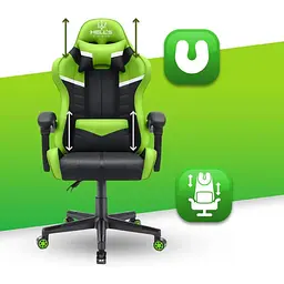 Комп'ютерне крісло Hell's Chair HC-1004 Green - мініатюра 7
