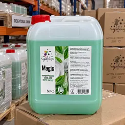 Засіб для миття посуду Чарівниця Magic "Яблуко" концентрований - рідкий гель для посуду - ефективне очищення та блиск 5 кг - мініатюра 2