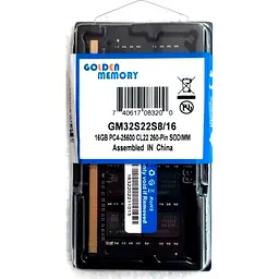 Модуль пам'яті Golden Memory DDR4 16G SODIMM 3200MHz (GM32S22S8/16) - мініатюра 2
